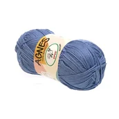Pasmanteria - Wiosenna włóczka antybakteryjna Opus Natura Agnes nr 1110 niebieski bawełna - miniaturka - grafika 1