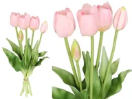 Sztuczne kwiaty - Tulipany Bukiet Tulipanów Gumowane Gumowe Silikonowe Jak Żywe - miniaturka - grafika 1
