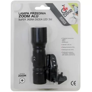 Lampka rowerowa przednia ALU ZOOM 4bike - Lampki rowerowe - miniaturka - grafika 1