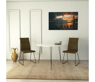 Stół SANDALF 75x90 cm biały - Stoły z krzesłami - miniaturka - grafika 1