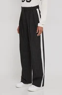 Spodnie damskie - Tommy Hilfiger spodnie damskie kolor czarny szerokie high waist - miniaturka - grafika 1