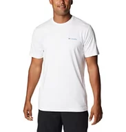 Koszulki męskie - Columbia Tech Trail Męski T-Shirt, Biały, L - miniaturka - grafika 1