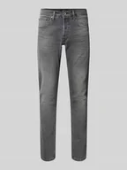 Spodnie męskie - Jeansy o kroju regular slim fit z efektem znoszenia model ‘WILLBI’ - miniaturka - grafika 1