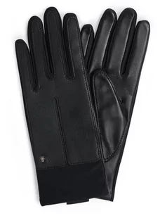 Rękawiczki - ROECKL - Skórzane rękawiczki damskie, czarny - grafika 1