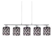 Lampy sufitowe - Candellux ROYAL LAMPA WISZĄCA 5X40W G9 Chrom KRYSZTAŁKI CZARNE 35-35724 - miniaturka - grafika 1