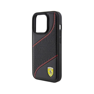 Ferrari FEHCP15LPWAK iPhone 15 Pro 6.1" czarny/black hardcase Perforated Waves Metal Logo - Etui i futerały do telefonów - miniaturka - grafika 14