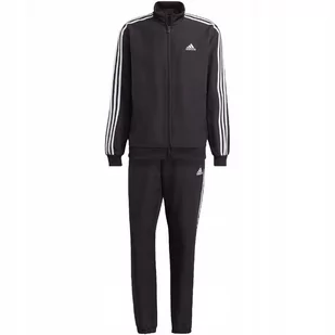 Dres męski adidas 3-Stripes Woven Track Suit czarny IC6750 S - Dresy męskie - miniaturka - grafika 1