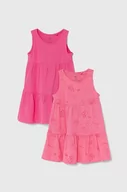 Sukienki i spódniczki dla dziewczynek - zippy sukienka bawełniana dziecięca 2-pack kolor różowy mini rozkloszowana - Zippy - miniaturka - grafika 1