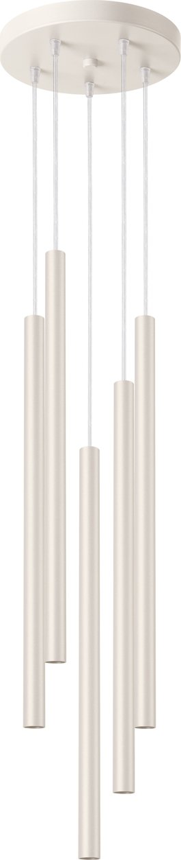 Lampa wisząca PASTELO 5P beżowa 5xG9 8W stal 104x25x25cm Sollux Lighting