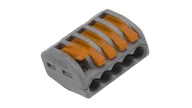 Kostki, złączki, wtyczki - Wago Szybkozłączka 5/4 do linek i drutów Nr kat:222-415 - miniaturka - grafika 1