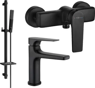 Mexen Lynx DQ72 zestaw prysznicowy, czarny - 745904DQ72-70 - Zestawy baterii łazienkowych - miniaturka - grafika 1
