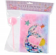 Zabawki kreatywne - Notes pluszowy syrenka + długopis D45022 73364 - miniaturka - grafika 1