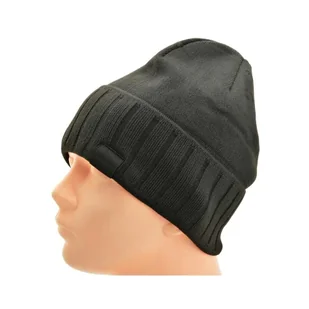 Męska Czapka Zimowa ocieplana polarem - L/XL 2MORO ST-560 kolor czarny - Czapki damskie - miniaturka - grafika 1