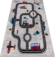 Dywany dla dzieci - Dywan do prania JUNIOR 52242.801 Miasto, uliczki dla dzieci, antypoślizgowy - beż / czarny beżowy 160x220 cm - miniaturka - grafika 1