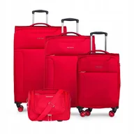 Walizki - PUCCINI Zestaw WALIZEK Podróżnych Materiałowe Komplet + Kuferek Miękkie 4w1 - miniaturka - grafika 1