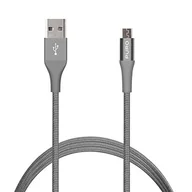 Kable USB - Kabel USB PURO Micro USB USB A 1m Szary CMICROFABRIC2SPGREY - miniaturka - grafika 1