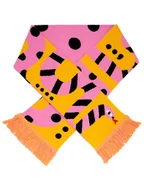 Apaszki i szaliki damskie - Szalik z bawełny organicznej różowy snake - miniaturka - grafika 1