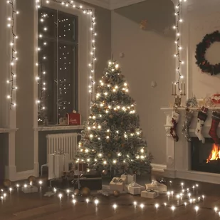 vidaXL Sznur 1000 lampek LED, IP44, 100 m, zimne białe światło - Oświetlenie świąteczne - miniaturka - grafika 1