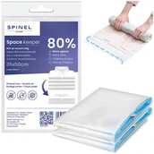 Pokrowce na ubrania - 2x Worek próżniowy na ubrania rolowany 35x50cm - miniaturka - grafika 1