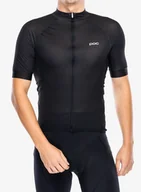 Koszulki rowerowe - Koszulka kolarska POC Essential Road Logo Jersey - uranium black/hydrogen white - miniaturka - grafika 1
