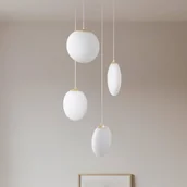 Lampy sufitowe - Lampa wisząca szklana Lunelle Lucande, możliwość ściemniania, salon / jadalnia, szkło, nowoczesny - miniaturka - grafika 1