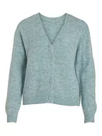 Swetry damskie - Vila Women's VIJAMINA Oversize L/S Knit kardigan-NOOS kurtka dzianinowa, turmalina/szczegóły: melanż, XS, Tourmaline/szczegóły: melanż, XS - miniaturka - grafika 1