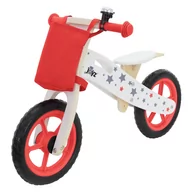 Samochody i pojazdy dla dzieci - Rowerek biegowy dla dzieci od 2 lat 85x54 cm Czerwony drewniany Joyz - miniaturka - grafika 1