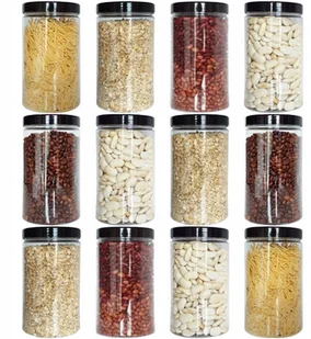 12 szt słoik pojemnik na żywność zestaw 1,25 L - Pojemniki kuchenne - miniaturka - grafika 1