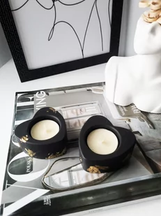 Świecznik tealight - pretty heart black - Świeczniki - miniaturka - grafika 1