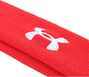 Opaska na głowę Under Armour UA PERFORMANCE Frotka czerwona - Ściągacze i opaski sportowe - miniaturka - grafika 2