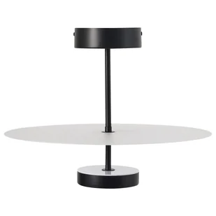 Lampa wisząca LED metalowa z pilotem czarna AFRAM - Lampy sufitowe - miniaturka - grafika 1