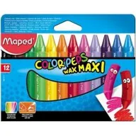 Kredki, ołówki, pastele i pisaki - Maped Kredki Colorpeps świecowe 12 sztuk - miniaturka - grafika 1
