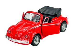 MAISTO VW VOLKSWAGEN 1303 BEETLE CABRIOLET CZERWONY Z NAPĘDEM 1:36 21001 - Samochody i pojazdy dla dzieci - miniaturka - grafika 1