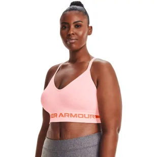 Biustonosz sportowy Under Armour Seamless Low Long Htr Bra - Bielizna sportowa damska - miniaturka - grafika 3