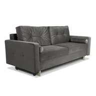 Sofy i kanapy - Sofa STELLA w kolorze szarym z funkcją spania i pojemnikiem na pościel - miniaturka - grafika 1