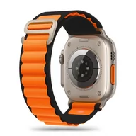 Akcesoria do smartwatchy - Pasek Nylon Pro do Apple Watch 4 / 5 / 6 / 7 / 8 / SE / Ultra (42 / 44 / 45 / 49 mm) Black / Orange - miniaturka - grafika 1
