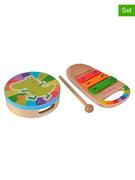 Instrumenty muzyczne dla dzieci - Eichhorn 2-częściowy zestaw muzyczny "EH" ze wzorem - 12 m+ - miniaturka - grafika 1