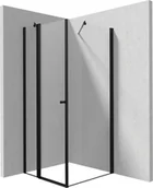 Kabiny prysznicowe - Kabina prysznicowa Deante Kerria Plus 90x90 kwadratowa nero transparentne uniwersalna KKNNU09S09 - miniaturka - grafika 1