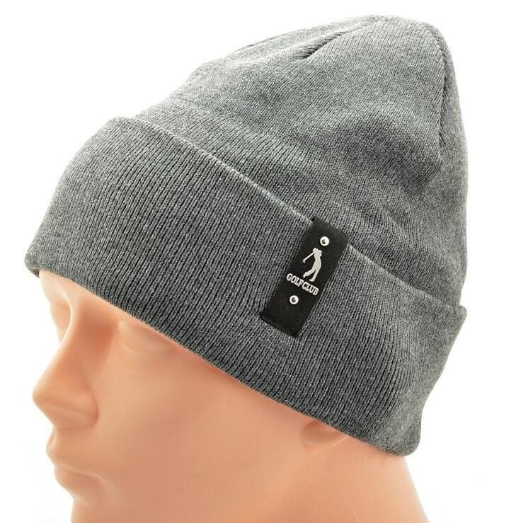 Ciepła męska czapka zimowa kolor szary ST-521B