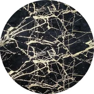 Dywany - Dywan drukowany Neva petra folia 100 cm czarno-złoty - miniaturka - grafika 1