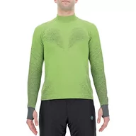 Bluzy męskie - UYN Męska bluza do biegania Exceleration, żółta fluorescencyjna/czarna, M - miniaturka - grafika 1