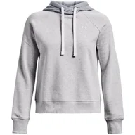 Bluzy damskie - Bluza damska Under Armour Rival Fleece CB Hoodie szara 1373031 014-L - miniaturka - grafika 1