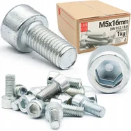 Śruby i nakrętki - Śruba imbusowa M5x16 z łbem walcowym DIN912 kl. 8.8 ampulowa ocynk 1kg - miniaturka - grafika 1