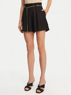 Rinascimento Szorty materiałowe CFC0124444003 Czarny Regular Fit - Spodenki damskie - miniaturka - grafika 1