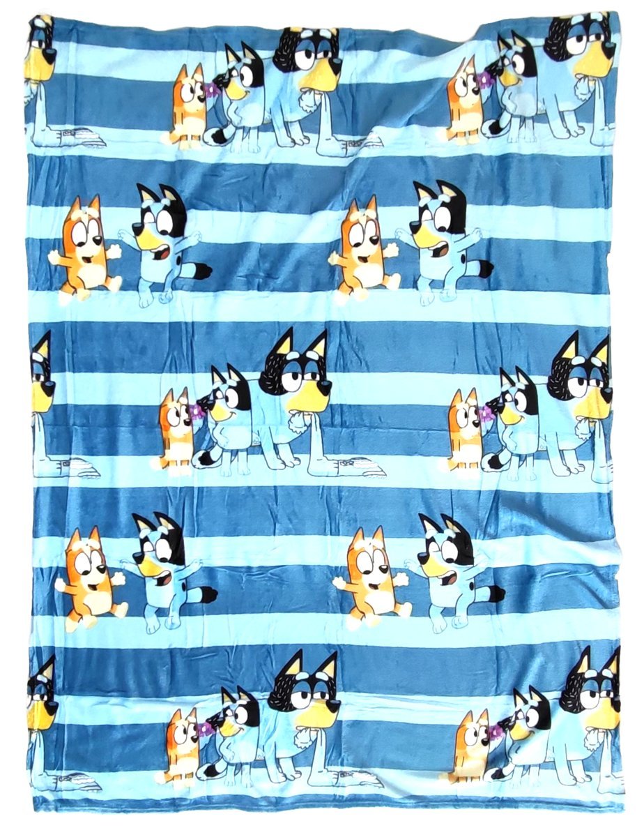 Miękki niebieski kocyk Bluey 130 x 160 cm