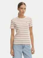 Koszulki i topy damskie - Tommy Hilfiger T-Shirt New Cody WW0WW40587 Biały Slim Fit - miniaturka - grafika 1