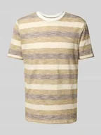 Koszulki męskie - T-shirt z prążkowanym, okrągłym dekoltem model ‘JELANI’ - miniaturka - grafika 1