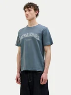Koszulki męskie - Jack&Jones T-Shirt Almeria 12276962 Niebieski Regular Fit - miniaturka - grafika 1