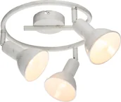 Lampy sufitowe - Spirala Globo Caldera 54648-3 lampa sufitowa spot 3x40W E14 biały / złoty patynowany - miniaturka - grafika 1