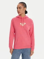 Bluzy damskie - Roxy Bluza ERJFT05028 Różowy Regular Fit - miniaturka - grafika 1
